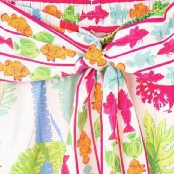 GRETCHEN SCOTT bon voyage pants in sea sway brights women's Size Large NEW - Picture 5 of 5